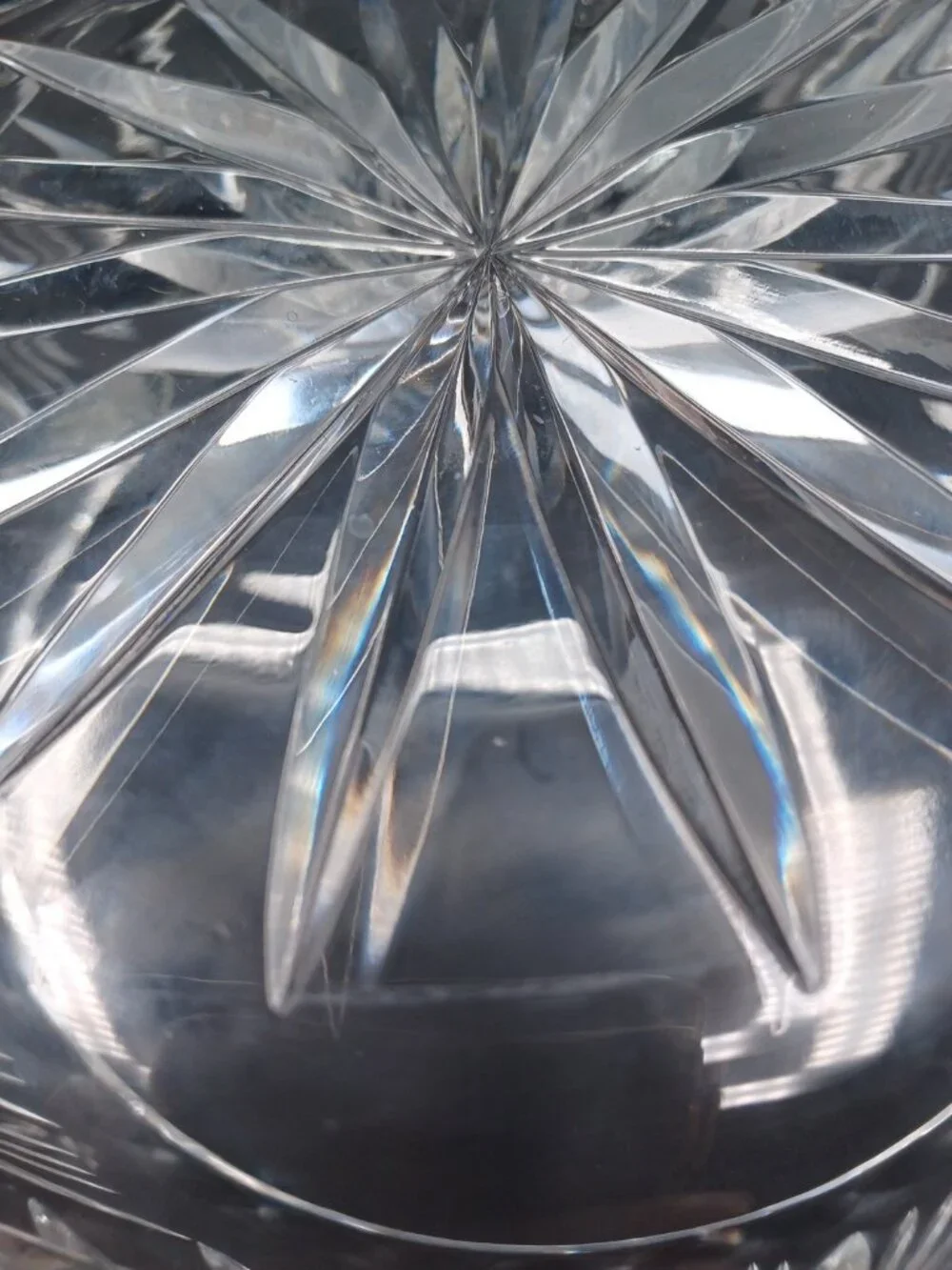 Vintage Cut Crystal Bowl 7.75